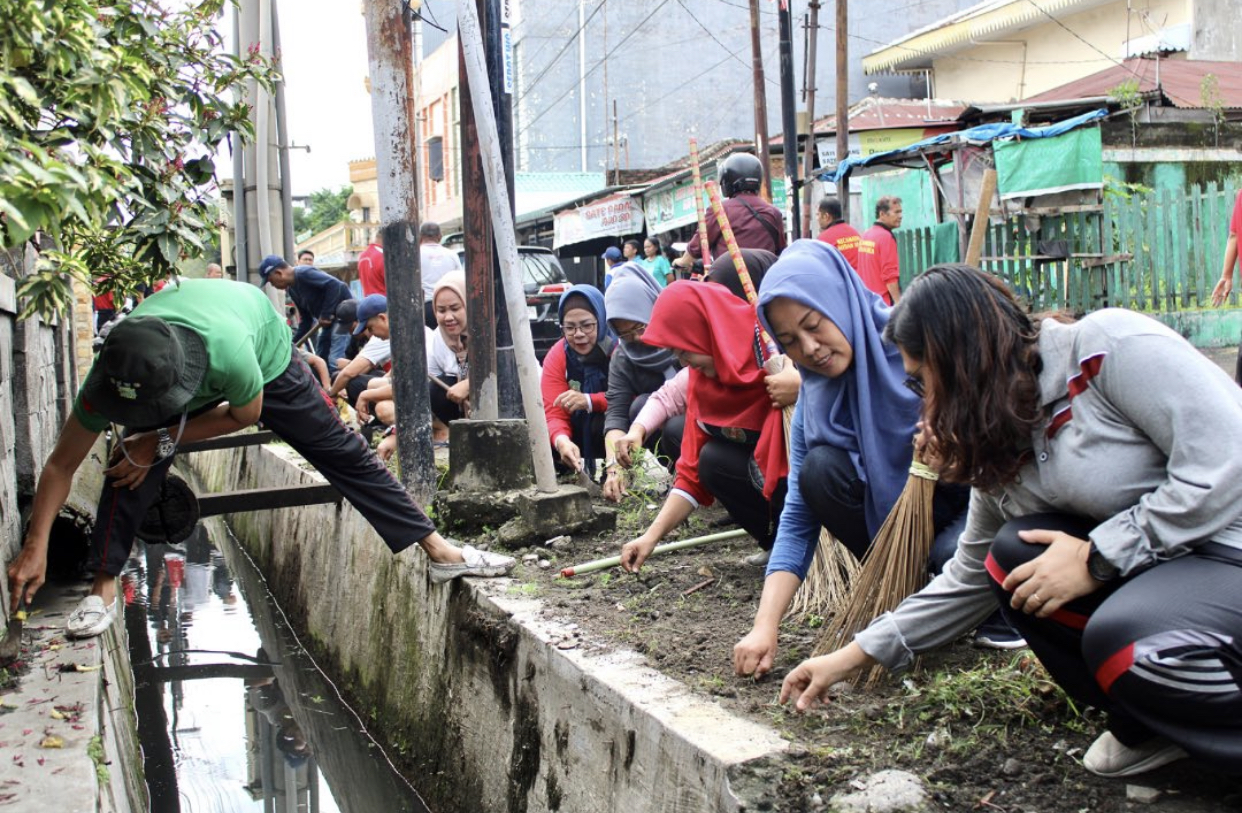 Gotong Royong Massal Jajaran se-Kecamatan Medan Area